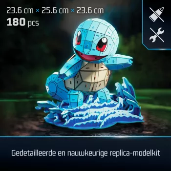 4D Build, Pokémon Squirtle 3D-Modellbausatz, Pokémon-Figur, Kanto Erstpartner-Kollektion, Schreibtischdeko, 180 Teile, ab 12 Jahren