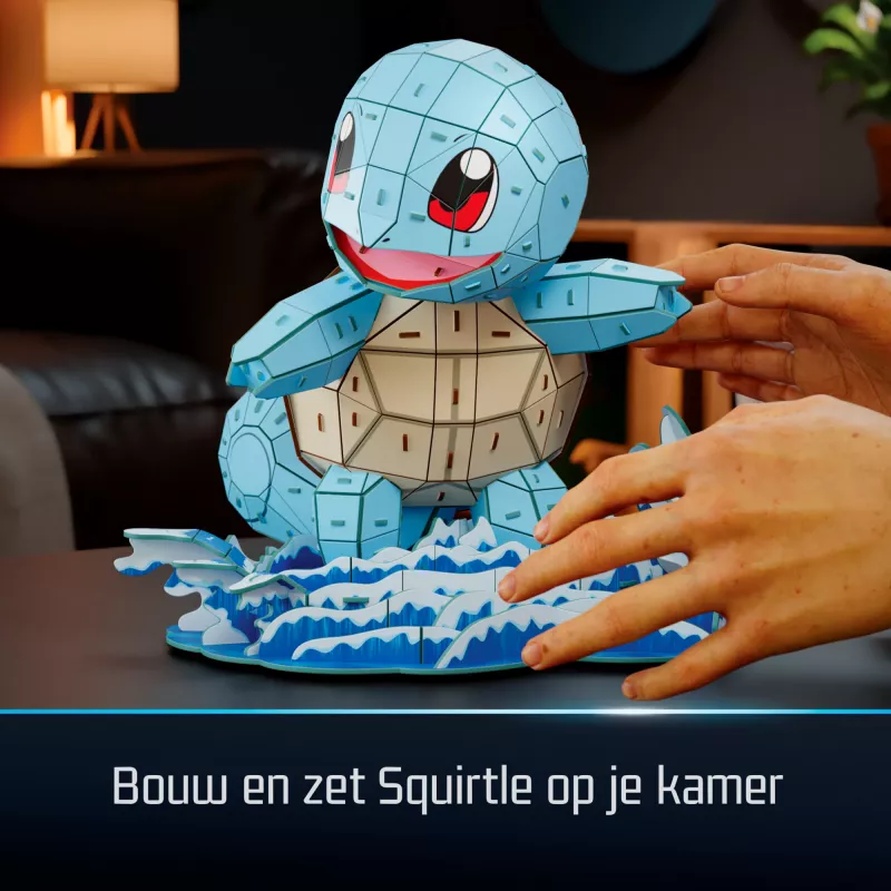 4D Build, Pokémon Squirtle 3D-Modellbausatz, Pokémon-Figur, Kanto Erstpartner-Kollektion, Schreibtischdeko, 180 Teile, ab 12 Jahren