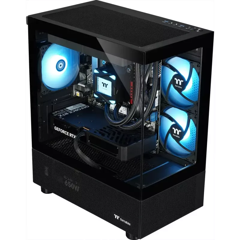 Desktop-Gaming-PC THERMALTAKE FTW A-Line LCS 5060 schwarz/transparent mit Windows 11 Pro