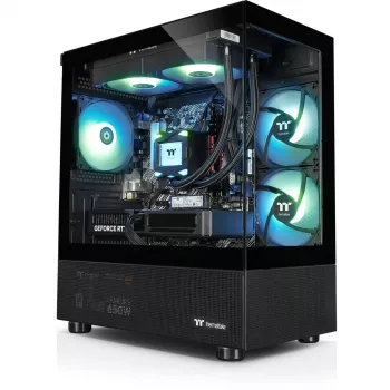 Desktop-Gaming-PC THERMALTAKE FTW A-Line LCS 5060 schwarz/transparent mit Windows 11 Pro