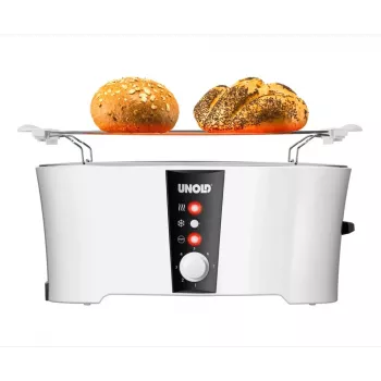 Toaster Unold Design Dual 4 Scheiben 1350 W Schwarz Weiß