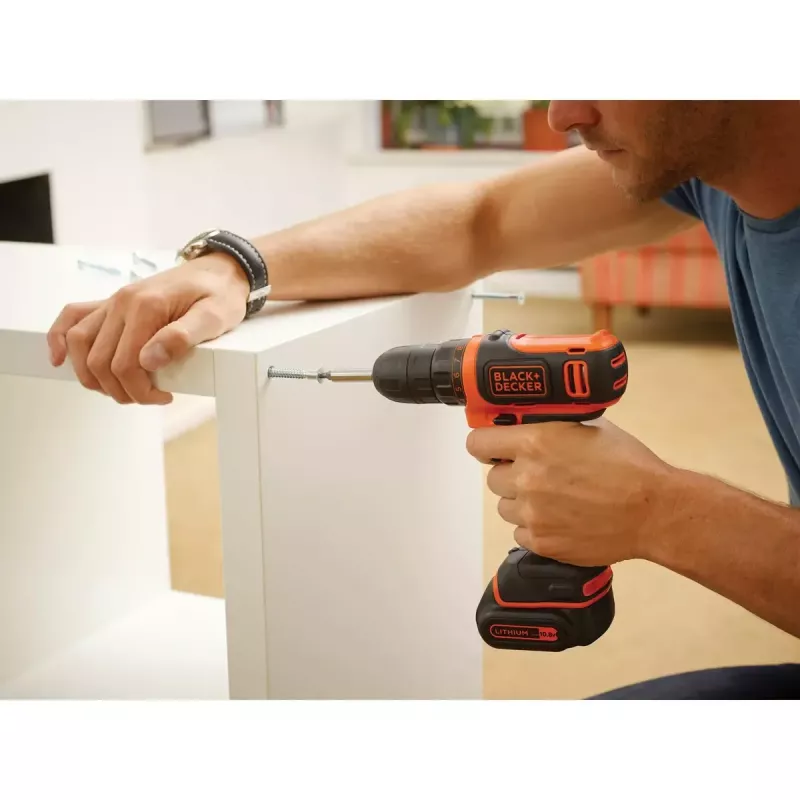 Pistol Grip Drill Schwarz & Decker BDCDD12-QW, Keyless, 1.5 Ah