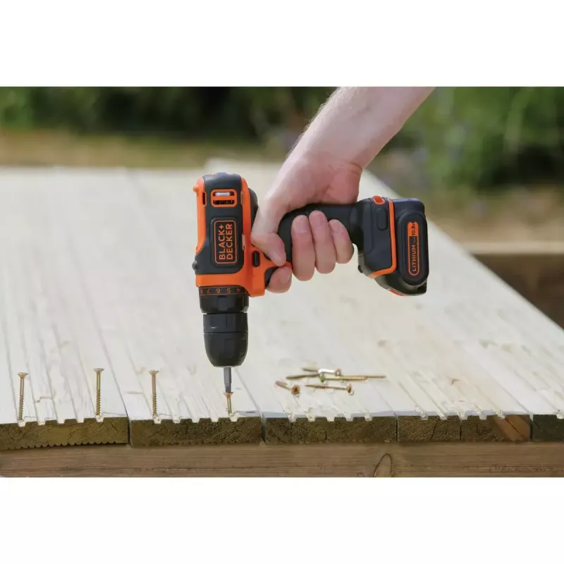 Pistol Grip Drill Schwarz & Decker BDCDD12-QW, Keyless, 1.5 Ah