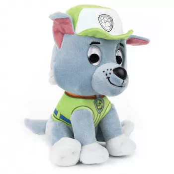 PAW Patrol GUND Offizielles Rocky-Plüschtier in typischer Recycling-Uniform, Stofftier ab 1 Jahr, 15 cm