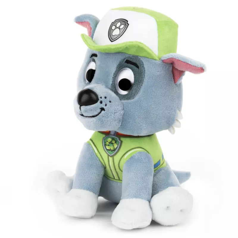 PAW Patrol GUND Offizielles Rocky-Plüschtier in typischer Recycling-Uniform, Stofftier ab 1 Jahr, 15 cm