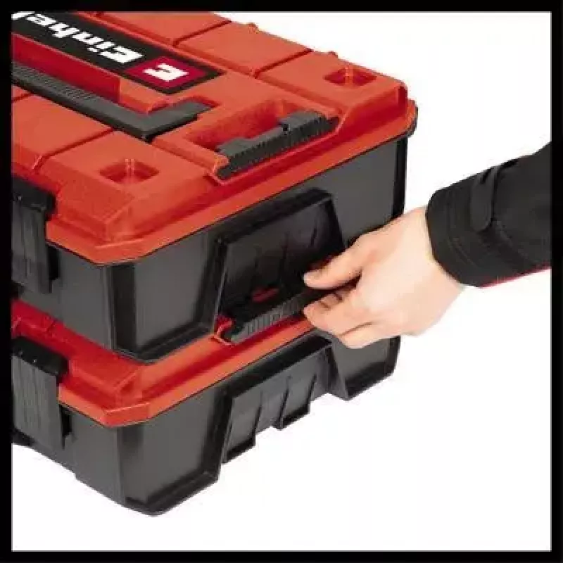 Kleinteilekasten Einhell E-Case S-F Polypropylen Schwarz Rot 42x28x9,5 cm