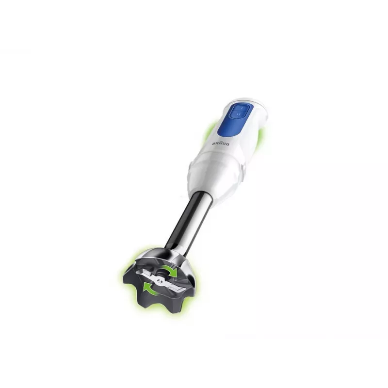 Handmixer Braun Household MultiQuick 3 MQ30202M, 900 W, weiß/blau, mit Zerkleinerer und Schneebesen
