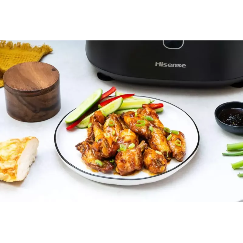 Hisense HAF1350DR Single 6,7 L Standgerät 1350 W Heißluftfritteuse Schwarz