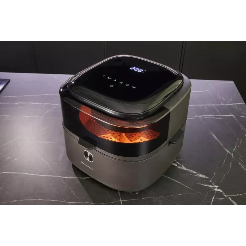 Hisense HAF1350DR Single 6,7 L Standgerät 1350 W Heißluftfritteuse Schwarz
