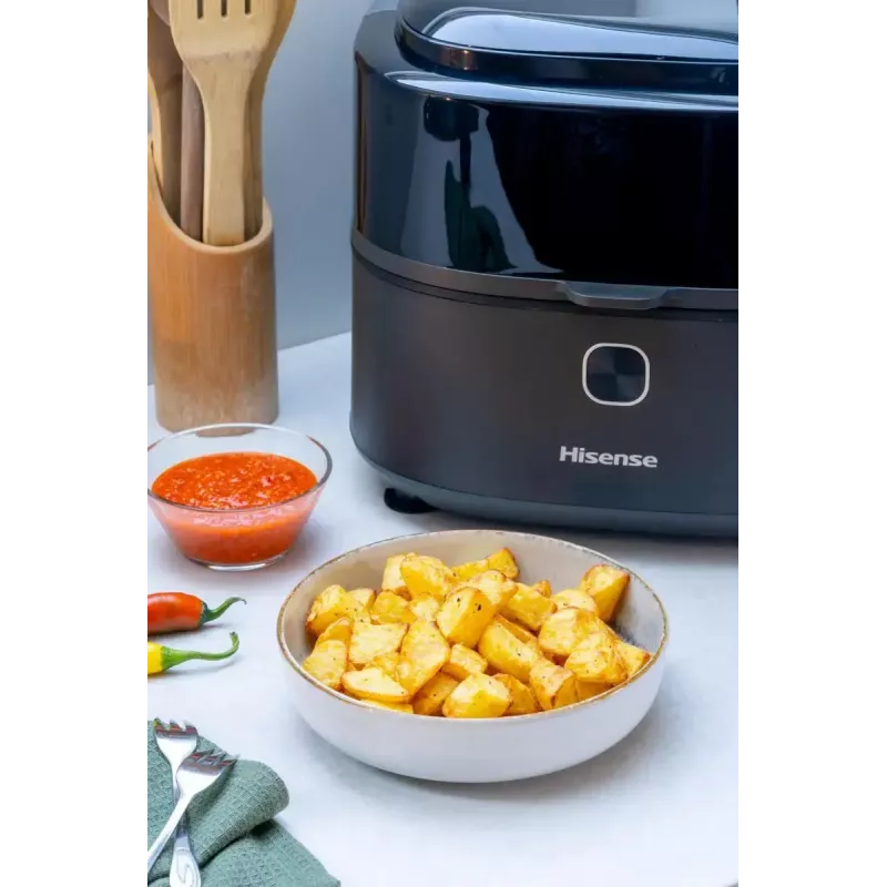 Hisense HAF1350DR Single 6,7 L Standgerät 1350 W Heißluftfritteuse Schwarz