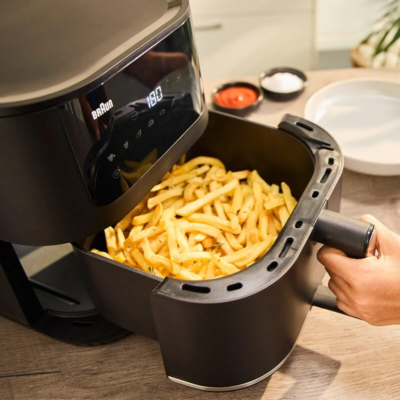 Heißluftfritteuse Braun Household MultiFry 5 HF5030 — 1700 W, 6,0 l Korb, schwarz/silber