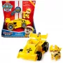 PAW Patrol , Ready, Race, Rescue Rubble’s Race & Go Deluxe Fahrzeug mit Sound, für Kinder ab 3 Jahren