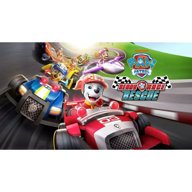 PAW Patrol , Ready, Race, Rescue Rubble’s Race & Go Deluxe Fahrzeug mit Sound, für Kinder ab 3 Jahren