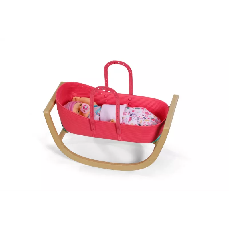 Puppenwiege zapf creation BABY born 3-in-1 Pinplay — Puppenmöbel, umwandelbare Wiege/Bett/Tragetasche