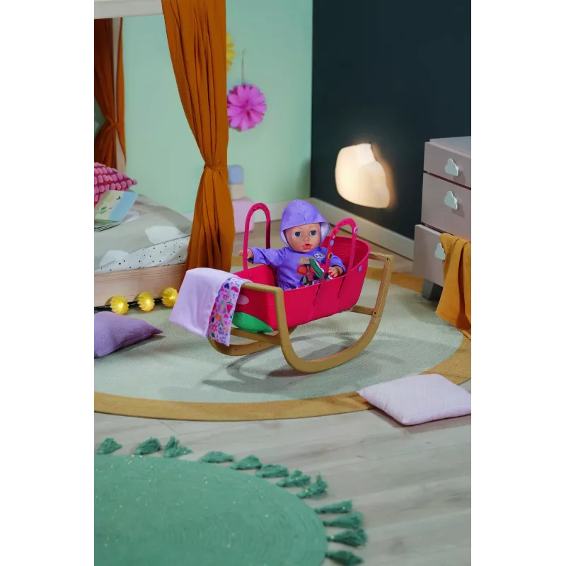 Puppenwiege zapf creation BABY born 3-in-1 Pinplay — Puppenmöbel, umwandelbare Wiege/Bett/Tragetasche
