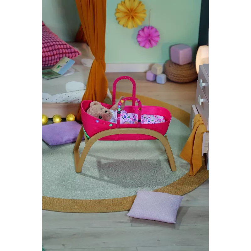 Puppenwiege zapf creation BABY born 3-in-1 Pinplay — Puppenmöbel, umwandelbare Wiege/Bett/Tragetasche
