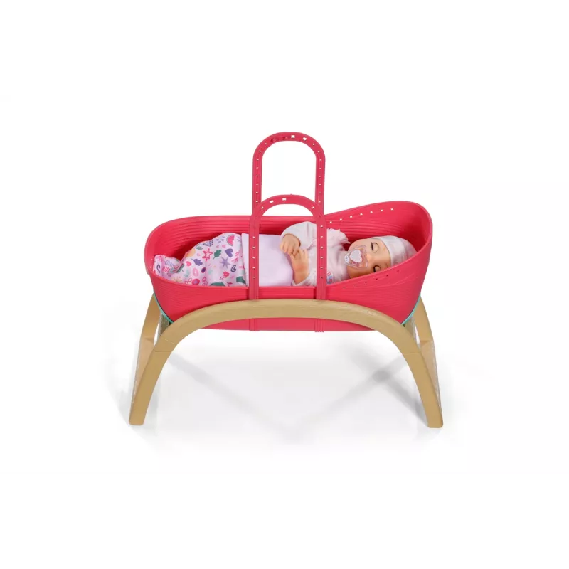 Puppenwiege zapf creation BABY born 3-in-1 Pinplay — Puppenmöbel, umwandelbare Wiege/Bett/Tragetasche