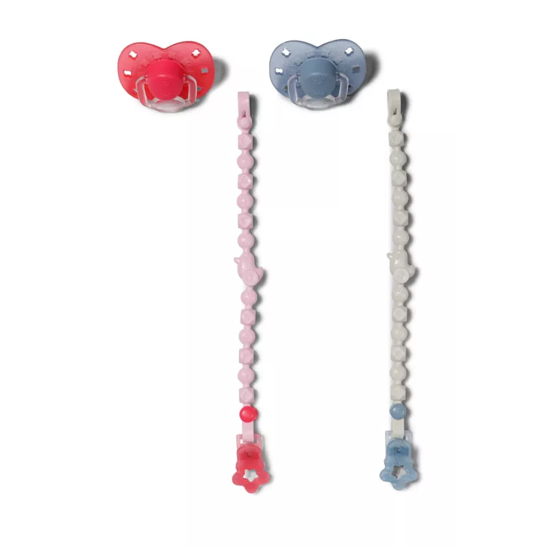 BABY born Dummy mit Clip 2 sortiert Puppenschnuller & Schnullerhalter