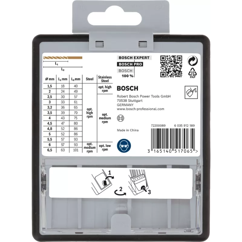 Bohrer-Set Bosch HSS-Spiralbohrer Cobalt 2607019926