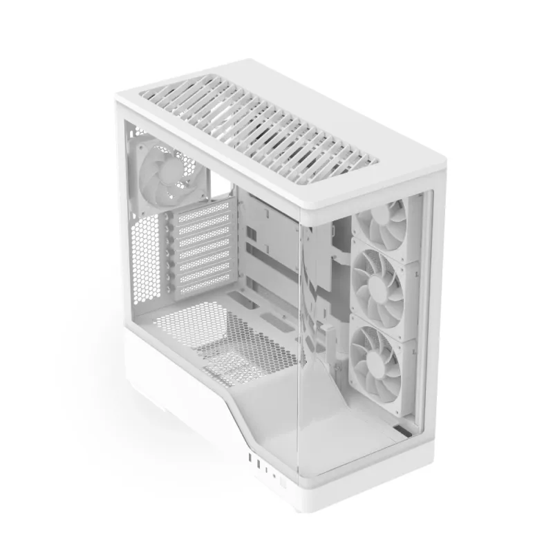 PC-Gehäuse AEROCOOL Geh Midi P500A Weiß — Midi-Tower ATX-Gehäuse, weiße Oberfläche