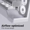 PC-Gehäuse AEROCOOL Geh Midi P500A Weiß — Midi-Tower ATX-Gehäuse, weiße Oberfläche