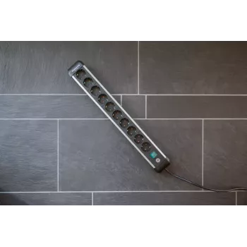 Mehrfachsteckdose Brennenstuhl 1391030000 3m 10 AC-Ausgänge Indoor Schwarz Silber