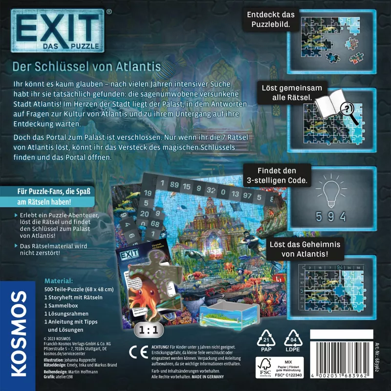 Kosmos 44138905 Puzzle 500 Teile Stadt