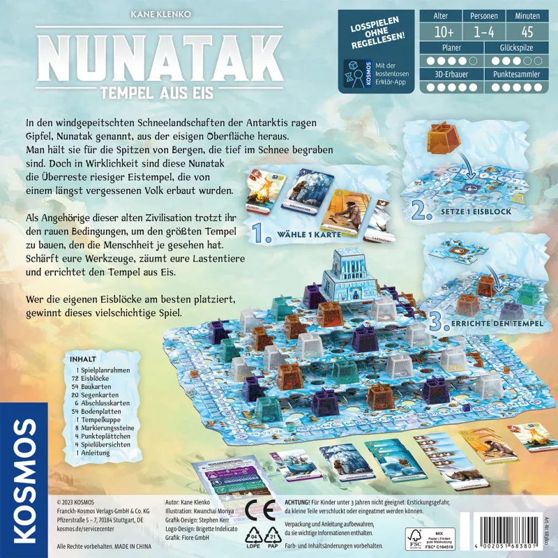 Kosmos Nunatak 45 min Brettspiel Puzzle