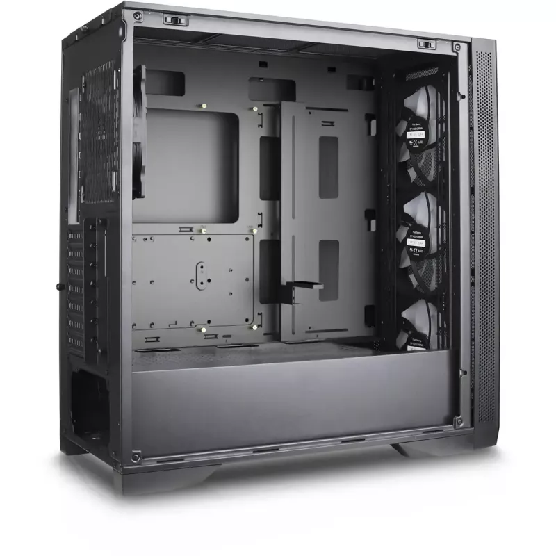 Tower-Gehäuse Silentware Air 1000, schwarz, Seitenwand aus gehärtetem Glas