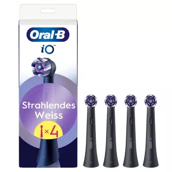 Oral-B iO Radiant White Ersatzbürstenköpfe, 4er-Pack, schwarz