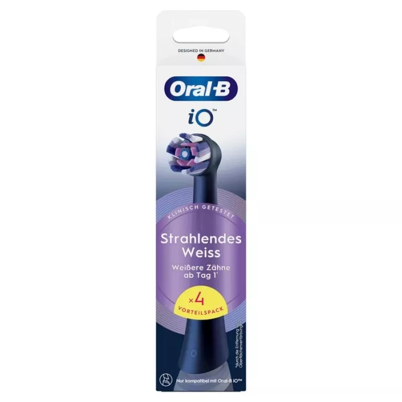 Oral-B iO Radiant White Ersatzbürstenköpfe, 4er-Pack, schwarz