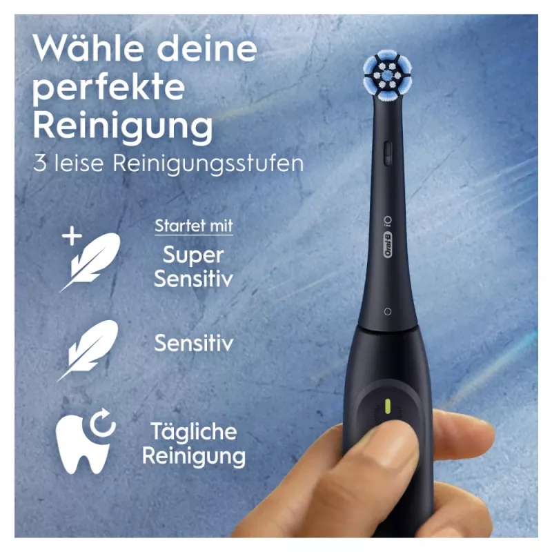 Elektrische Zahnbürste BRAUN Oral‑B iO Series 2 Duo Schwarz/Grün, wiederaufladbar, Modell 62418