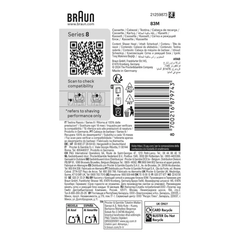 Braun Series 8 83 M Scherkopf