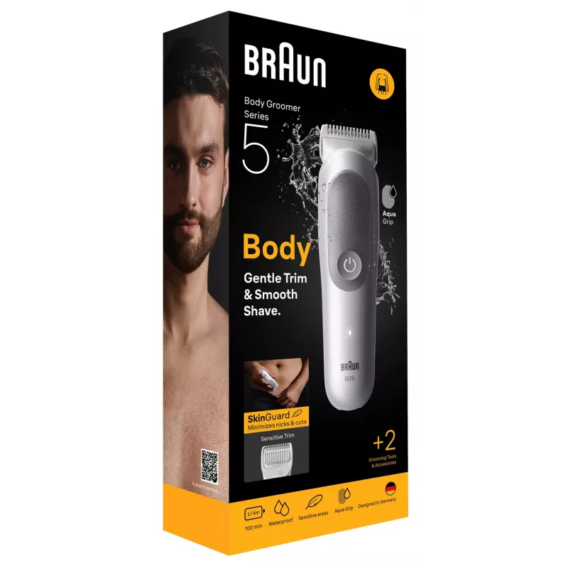 Körperhaartrimmer BRAUN BG 5500 244787 — wasserdichter wiederaufladbarer Körperhaartrimmer