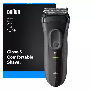 Foil shaver BRAUN Serie 3 3000S, Grau, foil system, built-in NiMH Batterie, AC/Batterie power, 57×48×156 mm
