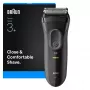 Foil shaver BRAUN Serie 3 3000S, Grau, foil system, built-in NiMH Batterie, AC/Batterie power, 57×48×156 mm