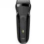 Elektrischer Folienrasierer BRAUN Series 3 300s — 2 SensoFoil, wiederaufladbar NiMH, Nass- und Trockenrasur, Schwarz