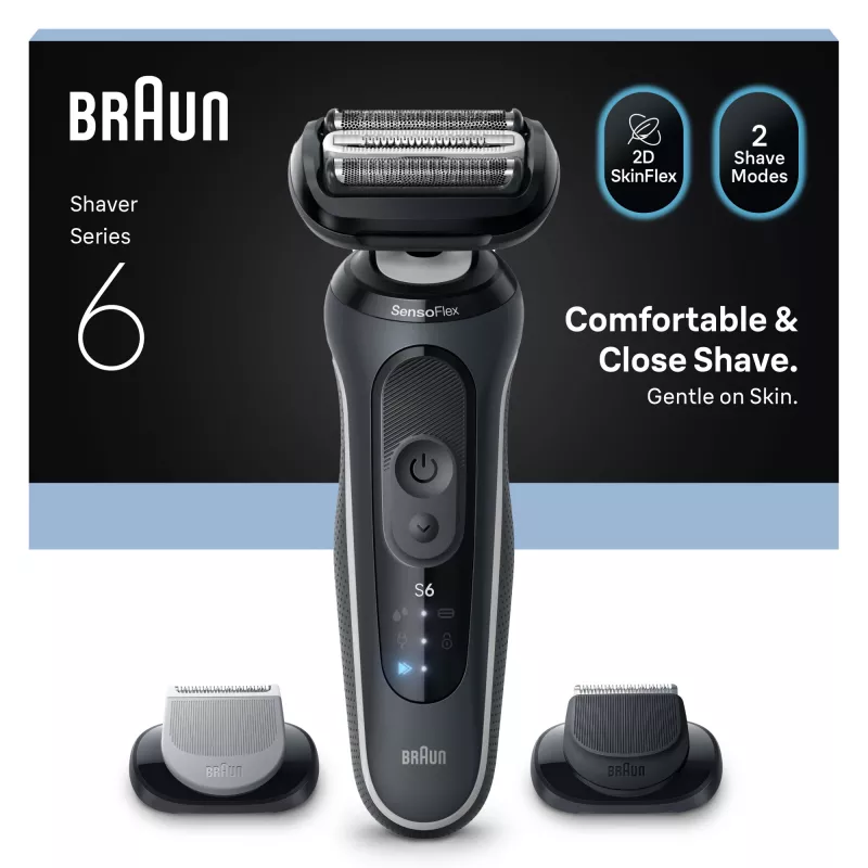 Elektrorasierer BRAUN Series 6 62‑G1650s — Folienrasierer, schwarz