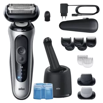 Braun Series 6 62-S7650cc Silber - Folienrasierer mit Li-Ion Akku