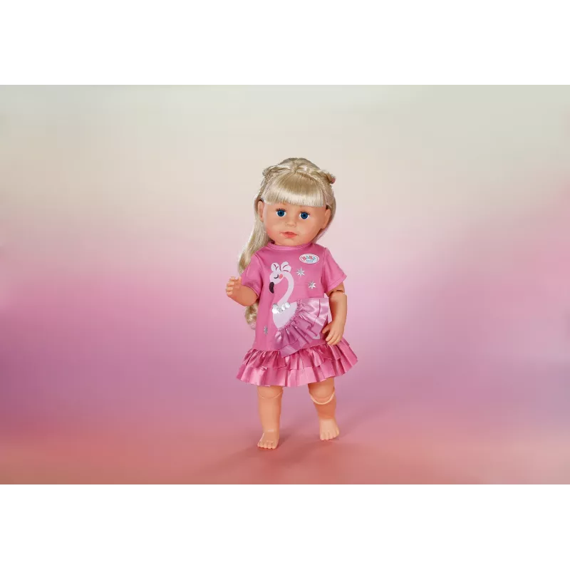 Puppenkleid Peterkin BABY born Flamingo für 43 cm Puppen, faltbar, Alter 3+