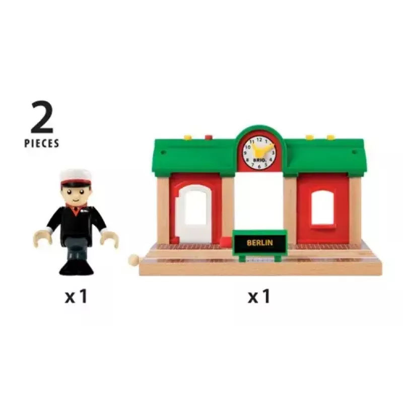 Model Railway Record & Play Station by Ravensburger – BRIO, 3-teilig, AA-Batterie, schwarz/grün/rot