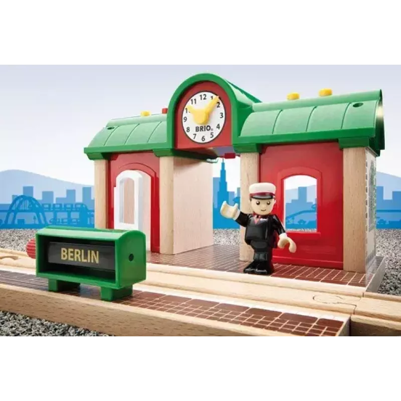 Model Railway Record & Play Station by Ravensburger – BRIO, 3-teilig, AA-Batterie, schwarz/grün/rot