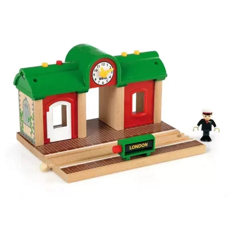 Model Railway Record & Play Station by Ravensburger – BRIO, 3-teilig, AA-Batterie, schwarz/grün/rot