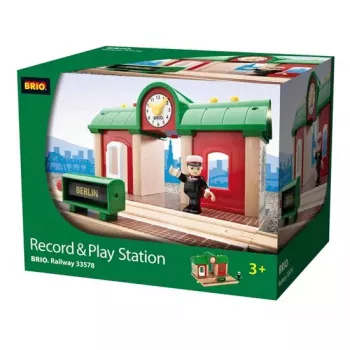 Model Railway Record & Play Station by Ravensburger – BRIO, 3-teilig, AA-Batterie, schwarz/grün/rot
