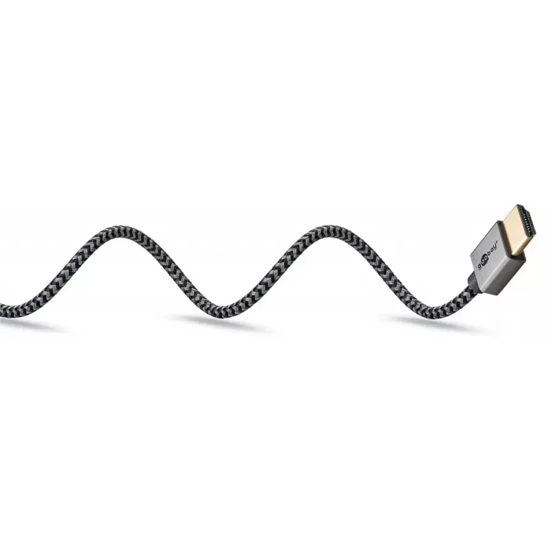 Goobay HDMI-Kabel 3m Typ A Stecker-Stecker 18 Gbit/s Grau