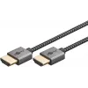Goobay HDMI-Kabel 3m Typ A Stecker-Stecker 18 Gbit/s Grau