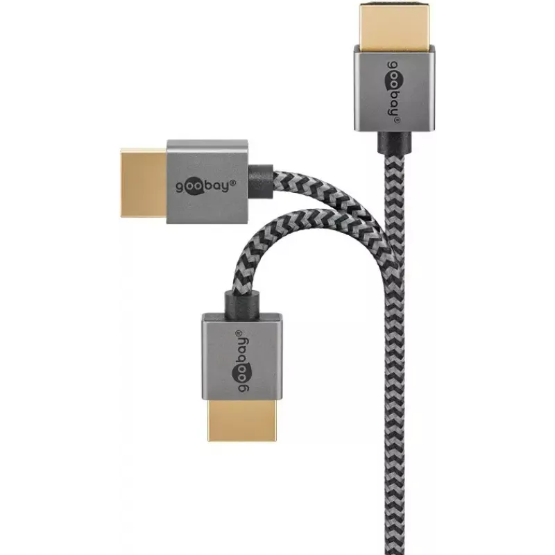 Goobay HDMI-Kabel 3m Typ A Stecker-Stecker 18 Gbit/s Grau