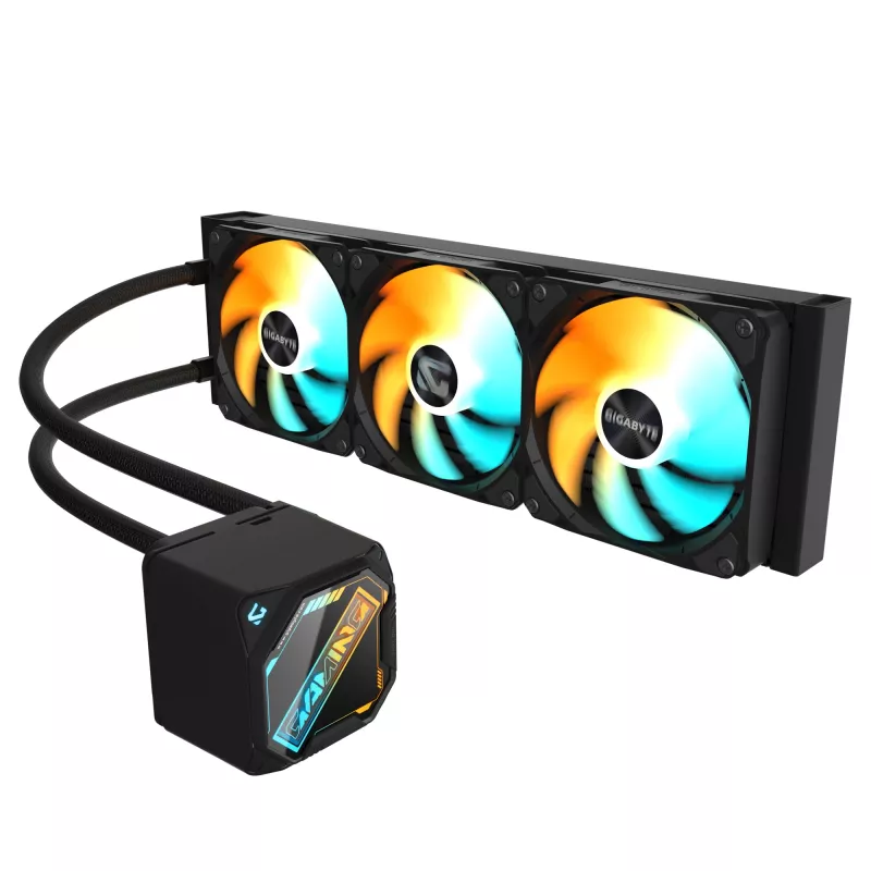 GIGABYTE GAMING 360 Flüssig-CPU-Kühler – 3x120mm ARGB-Lüfter, Slide-in-Verriegelungsmechanismus, DAISY-CHAIN, kompatibel mit Intel LGA 1851 und AMD AM5