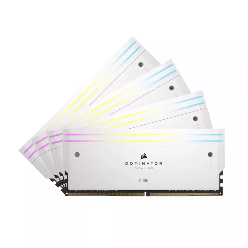 DIMM 64 GB DDR5-6000 (4x 16 GB) Quad-Kit, Arbeitsspeicher weiß, CMP64GX5M4B6000C36W, Dominator Titanium, INTEL XMP