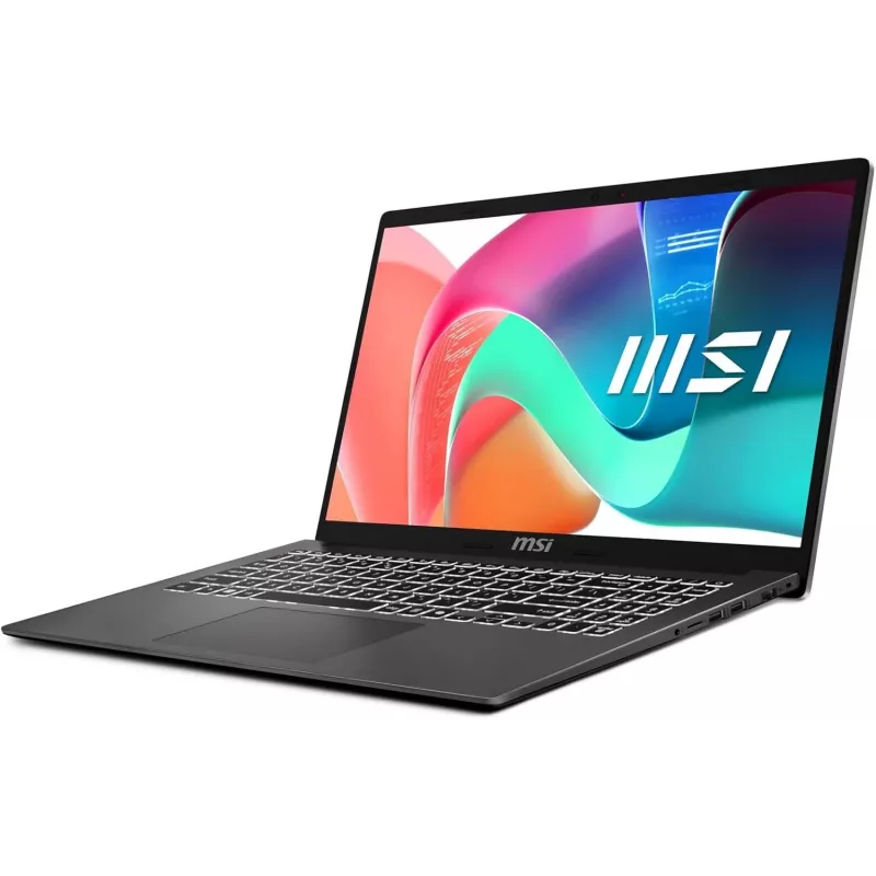 Laptop MSI Modern 15 F13MG-802 — 15,6 Zoll Full HD, Intel Core i5-1334U, 16 GB RAM, 512 GB SSD, Intel Iris Xe, Windows 11 Home, Grau